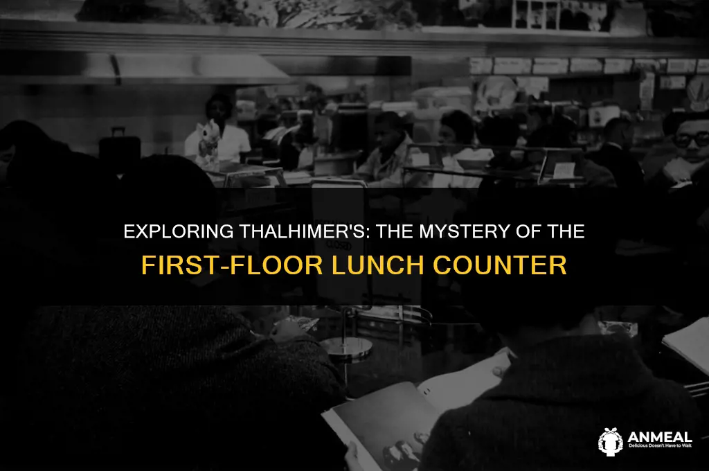 did thalhimers have a lunch counter on the first floor