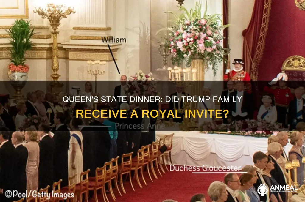 did the queen invite trump family to the state dinner