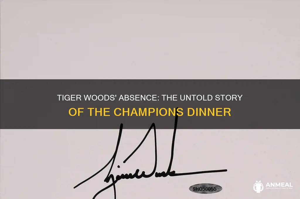 did tiger attend champions dinner
