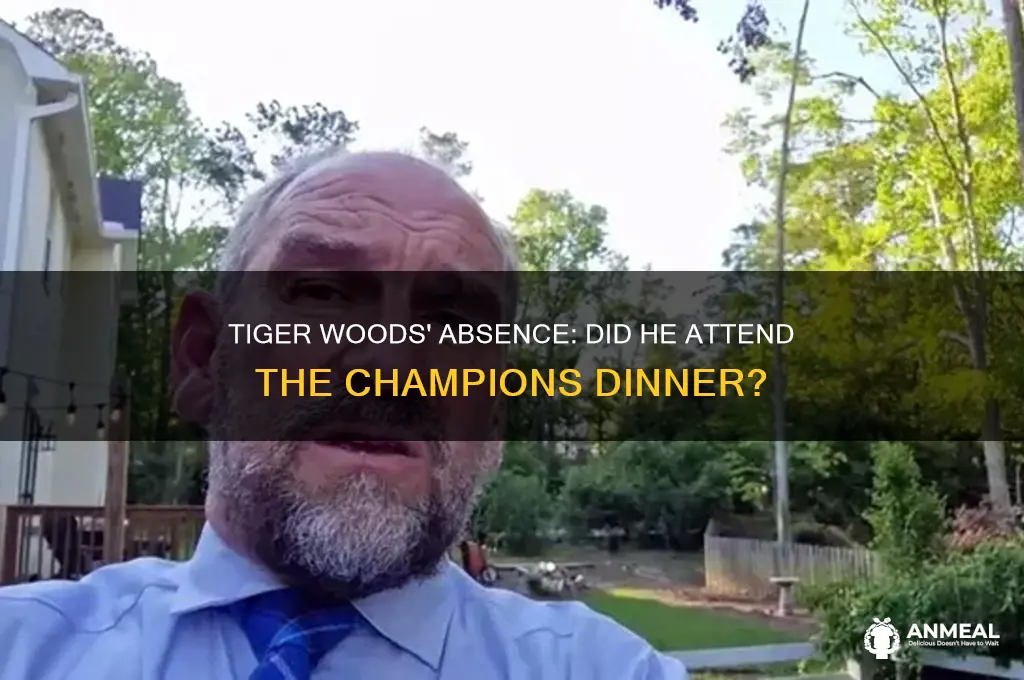 did tiger woods go to the champions dinner
