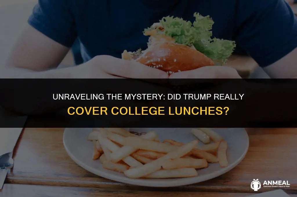 did trump actually pay for the college lunch