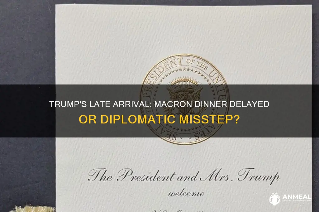 did trump arrive late to macron dinner