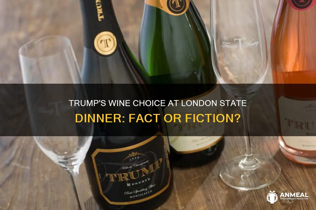 did trump drink wine during the state dinner in london
