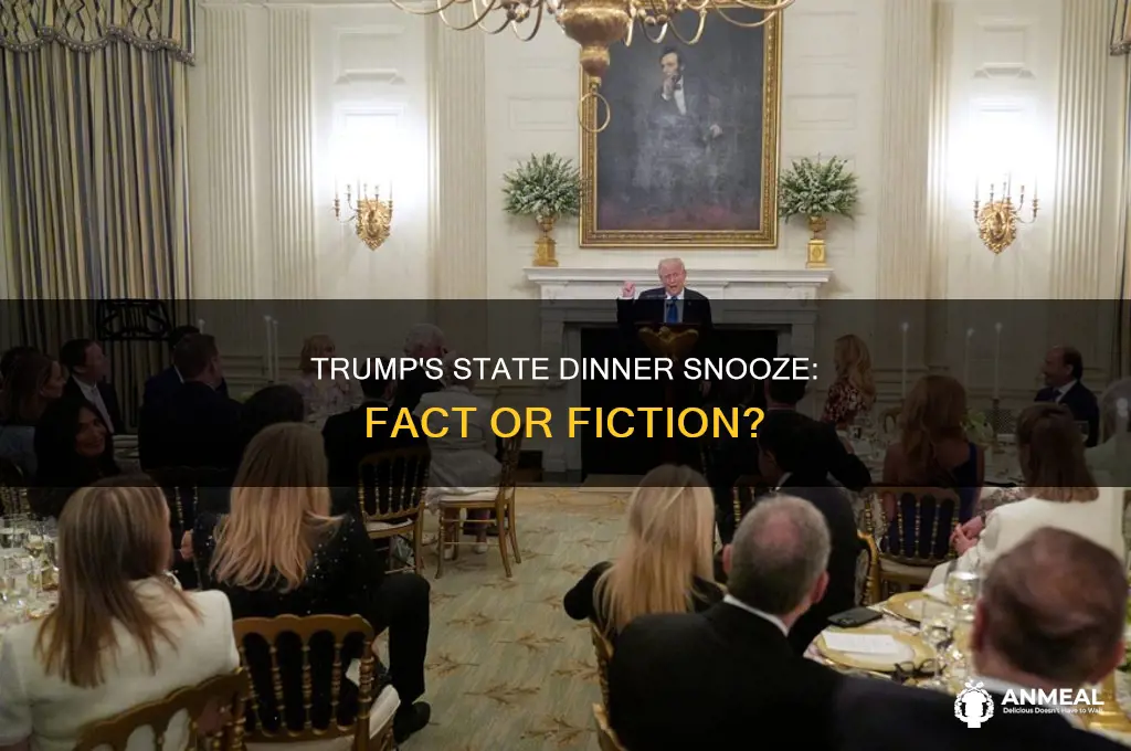 did trump fall asleep during state dinner