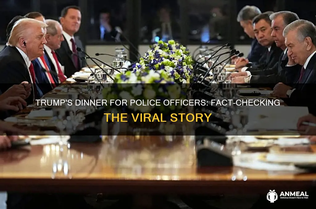 did trump provide dinner to police officers