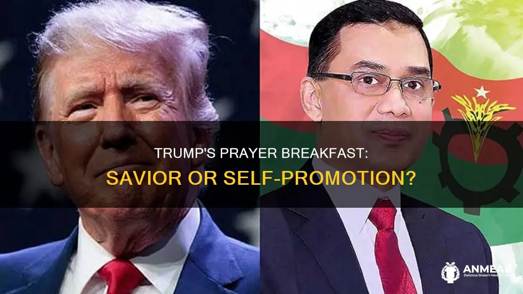 did trump say savior at prayer breakfast