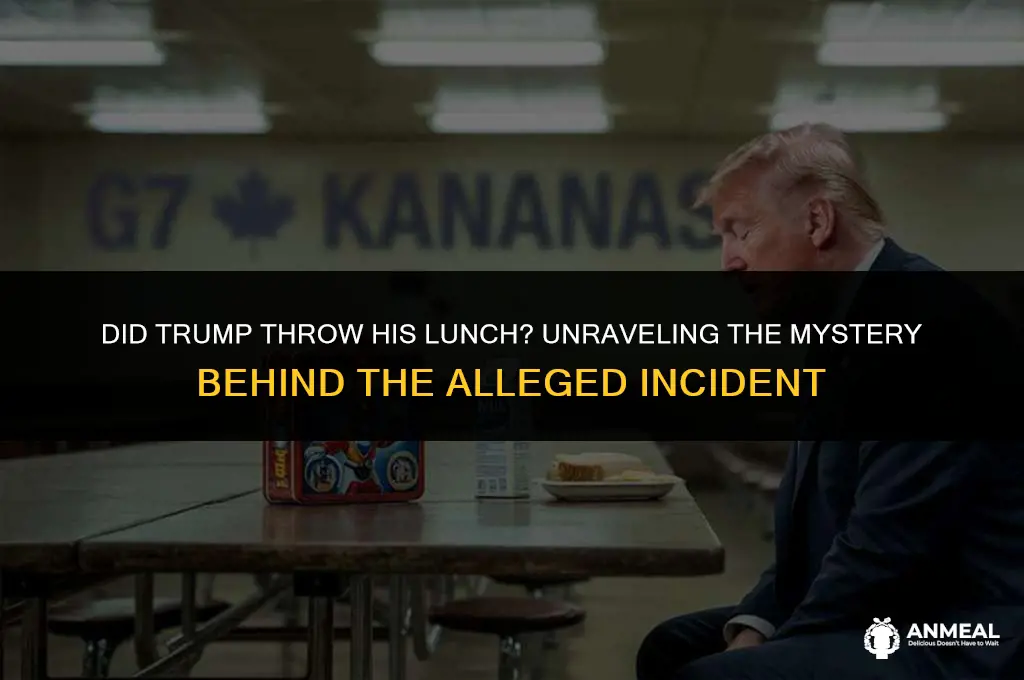 did trump throw his lunch