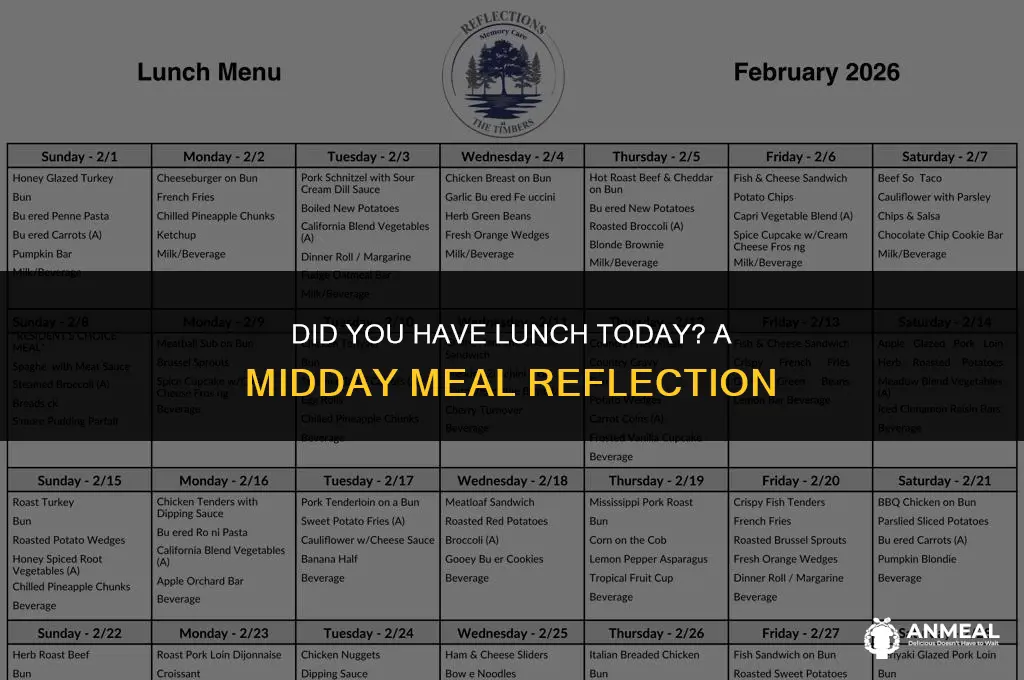 did u have lunch