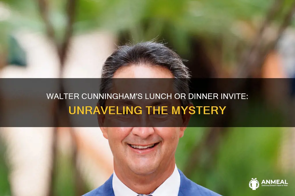 did walter cunningham get invited for lunch or dinner