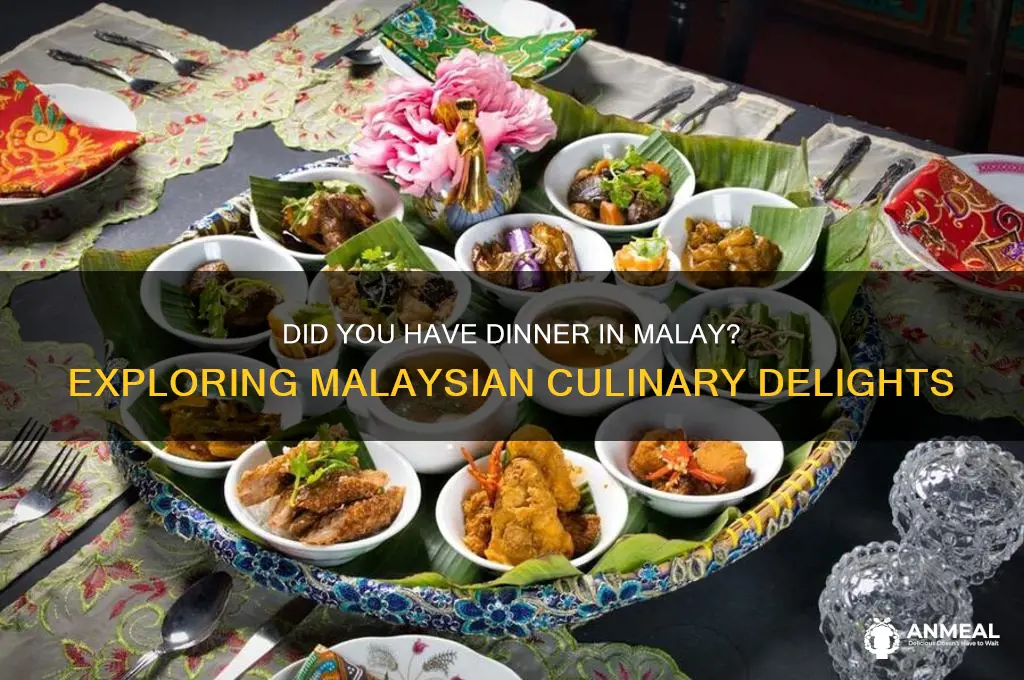 did you had dinner in malay