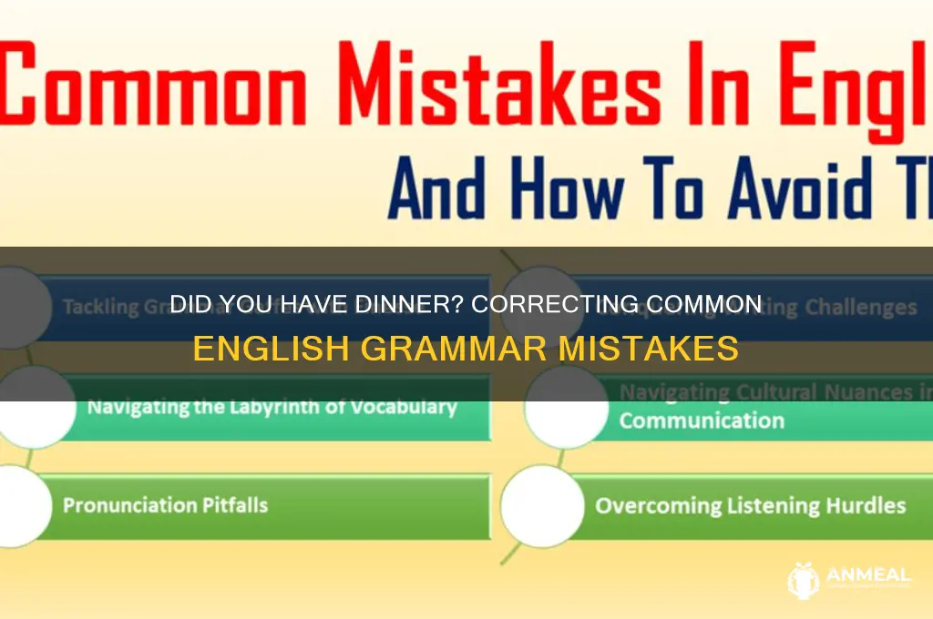 did you had dinner is it correct english