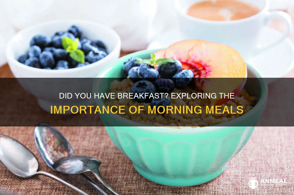 did you have breakfast answer