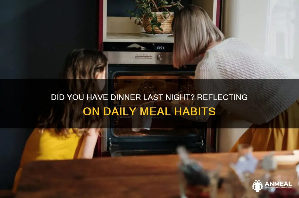 did you have dinner last night