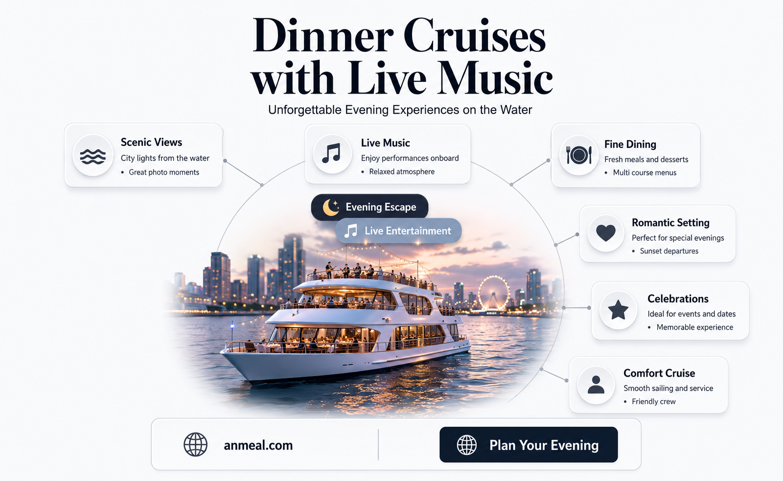 are there any dinner cruises that include live music