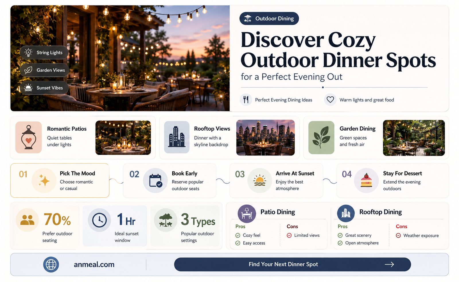 are there any dinner spots with outdoor seating