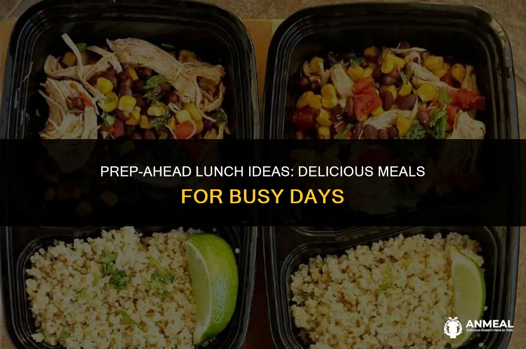 do ahead lunch recipes