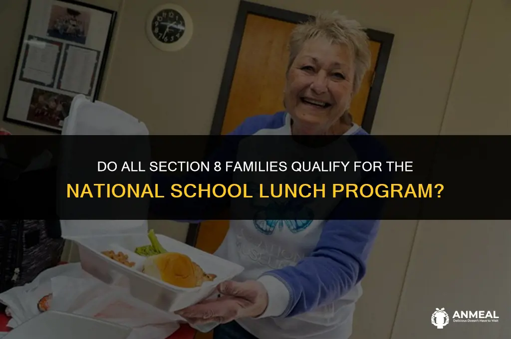 do all section 8 families receive the nationalschol lunch program