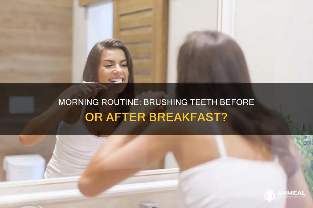 do americans brush teeth after breakfast