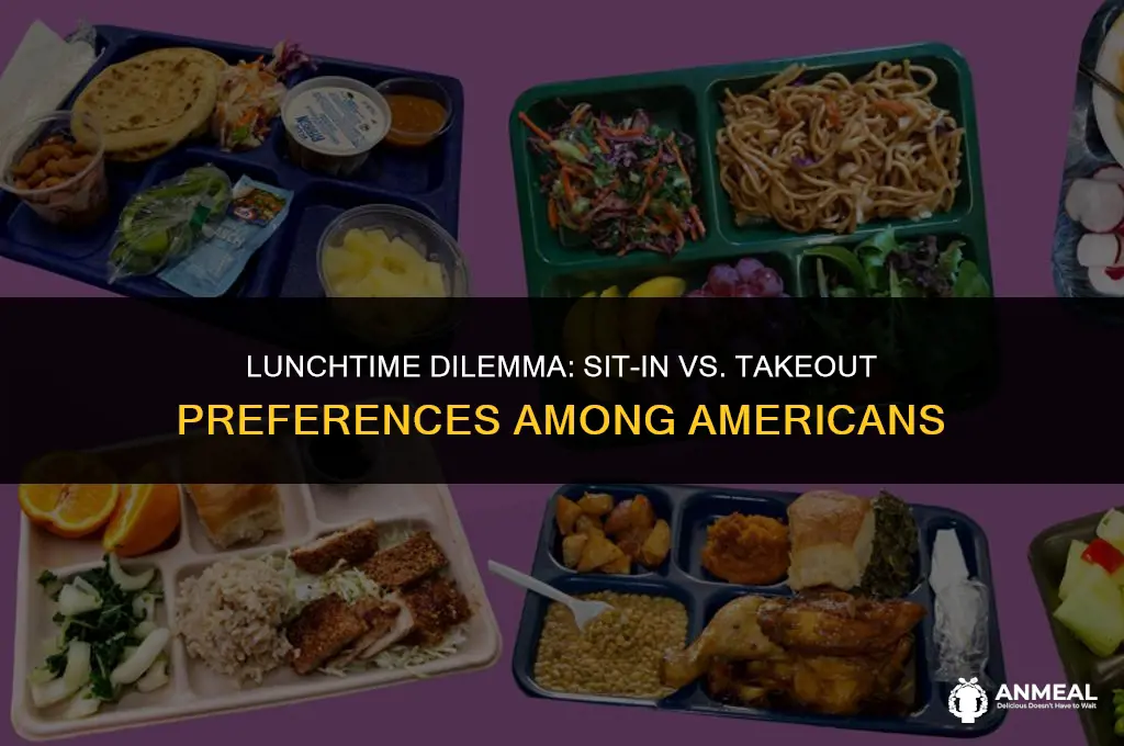 do americans prefer sit in or take out for lunch