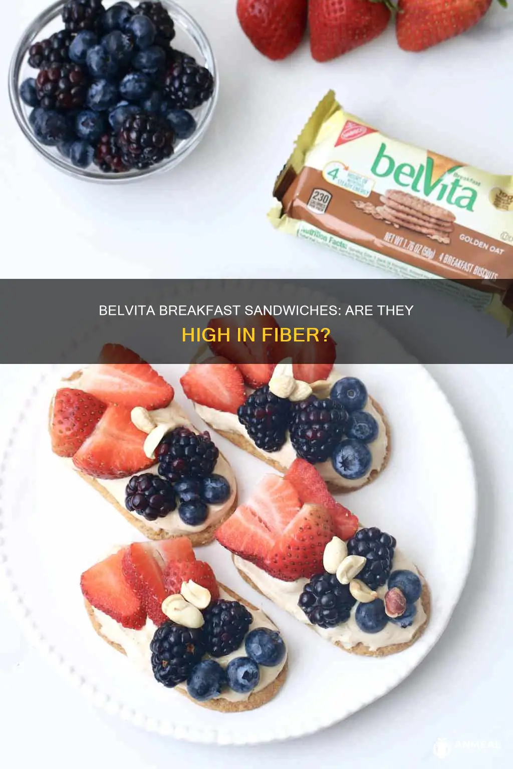 do belvita breakfast sandwiches contain fiber