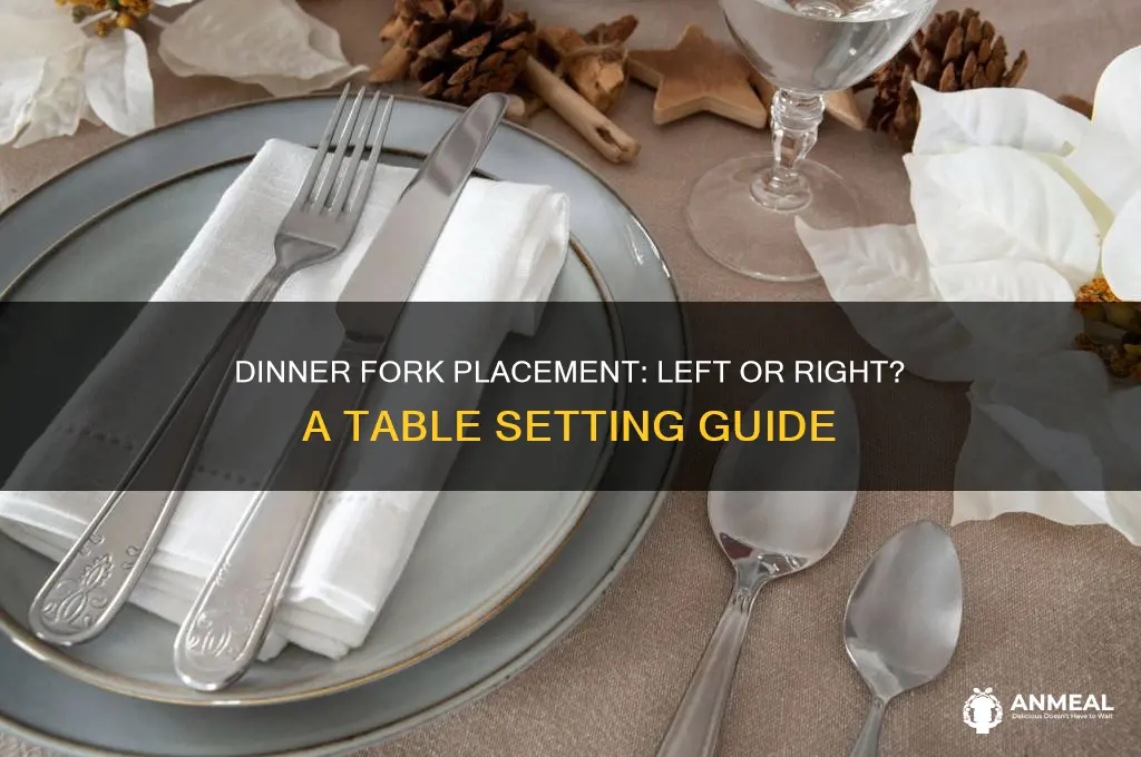do big dinner forks go on the elft or right
