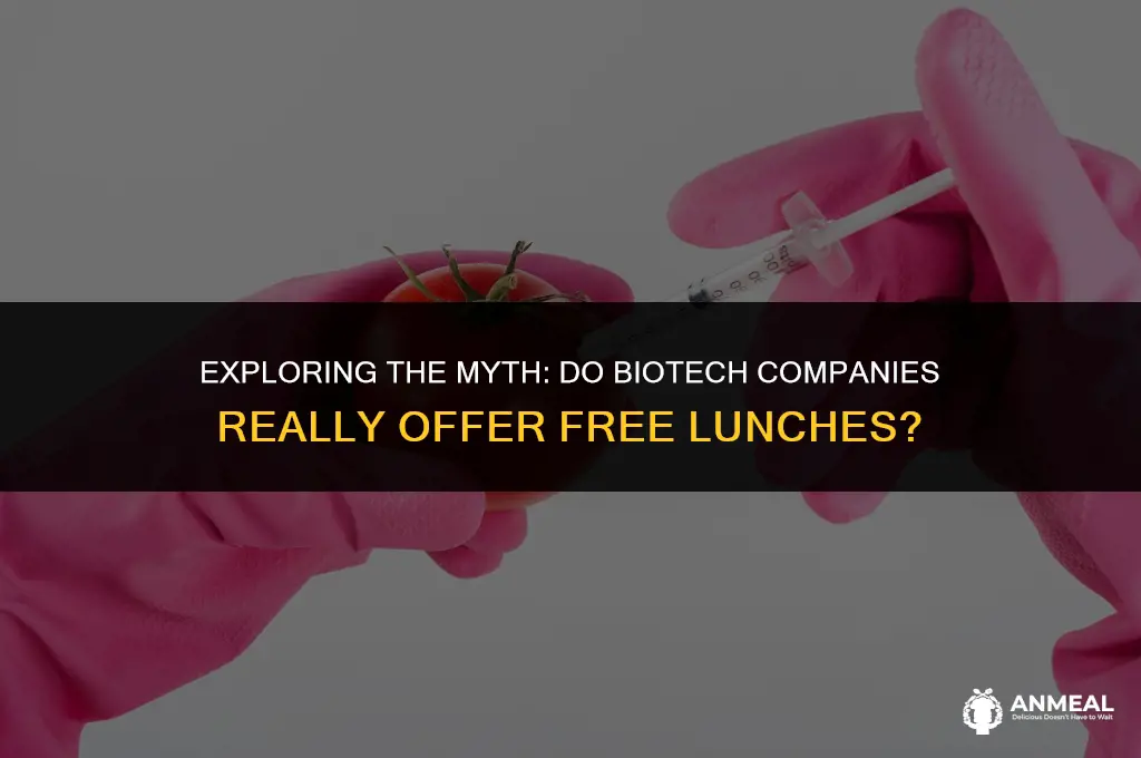do biotech companies have free lunch