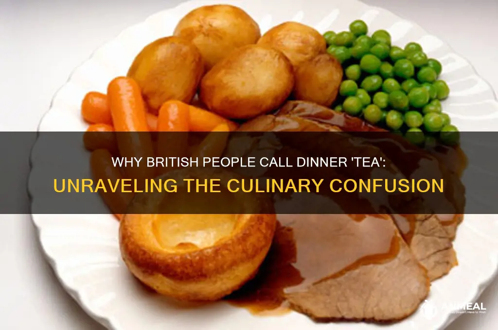 do british people call dinner tea