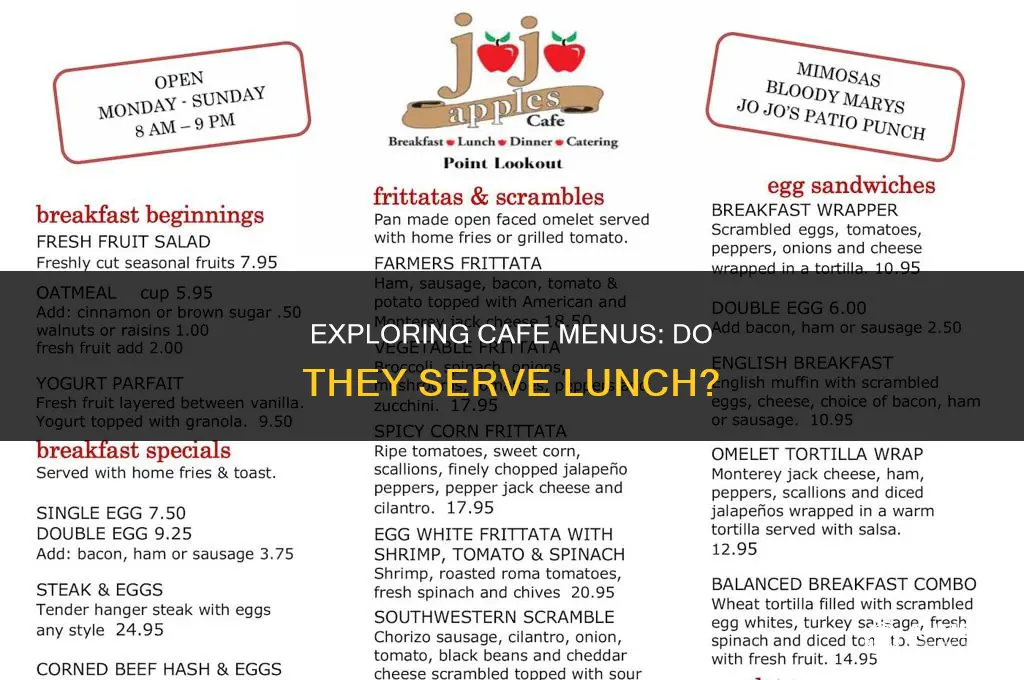 do cafes offer lunch