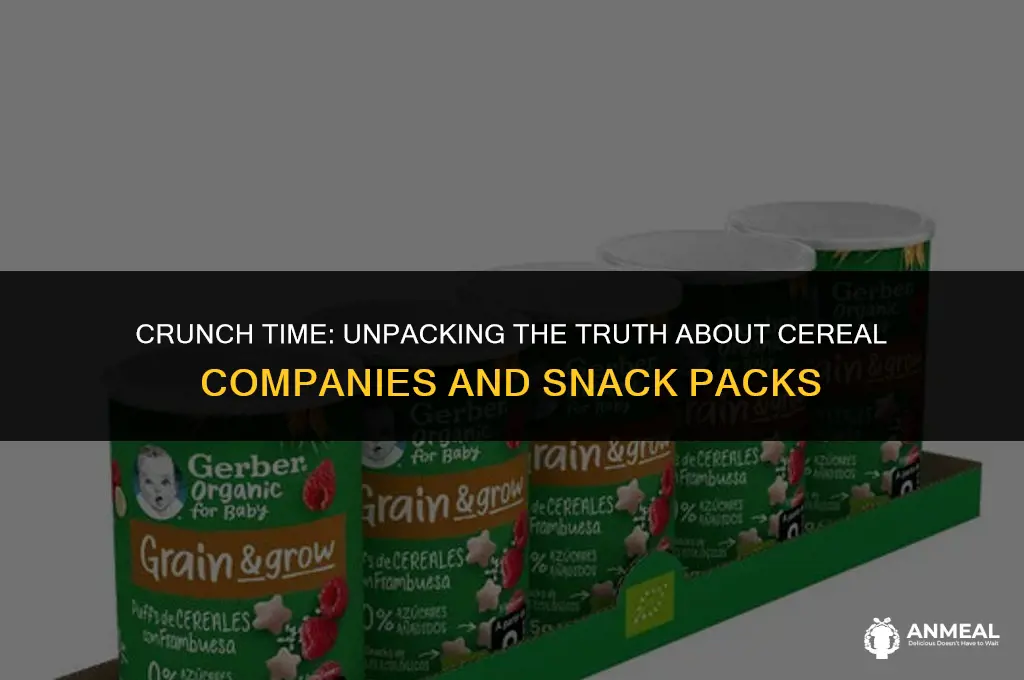 do cereal companies make snack packs