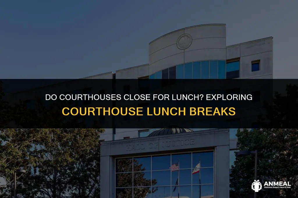 do courthouses close for lunch