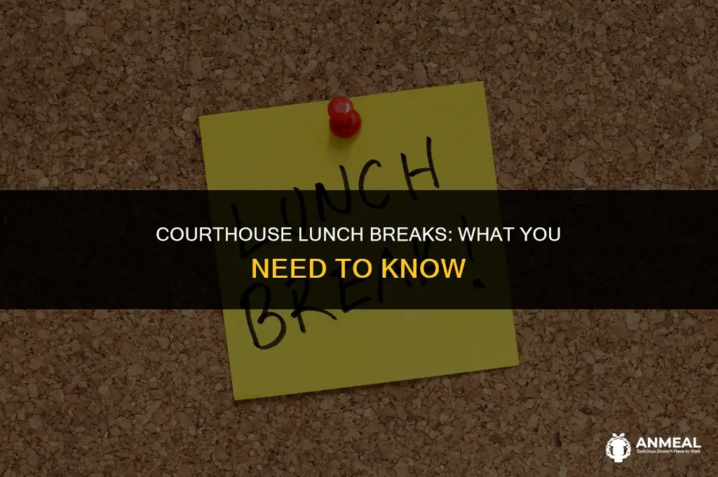 do courthouses take lunches