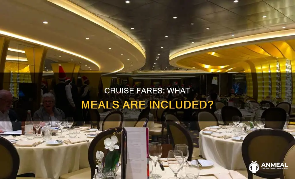 do cruise fares include breakfast lunch and dinner