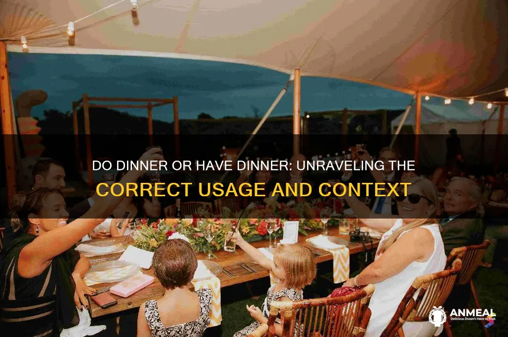 do dinner or have dinner