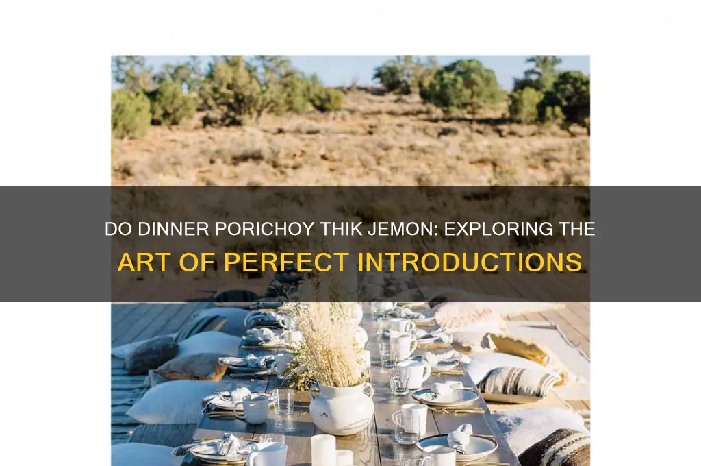 do dinner porichoy thik jemon