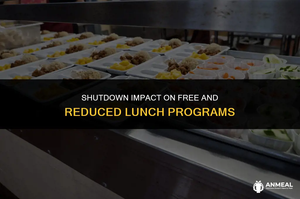 do free and reduced lunch affected by shutdown