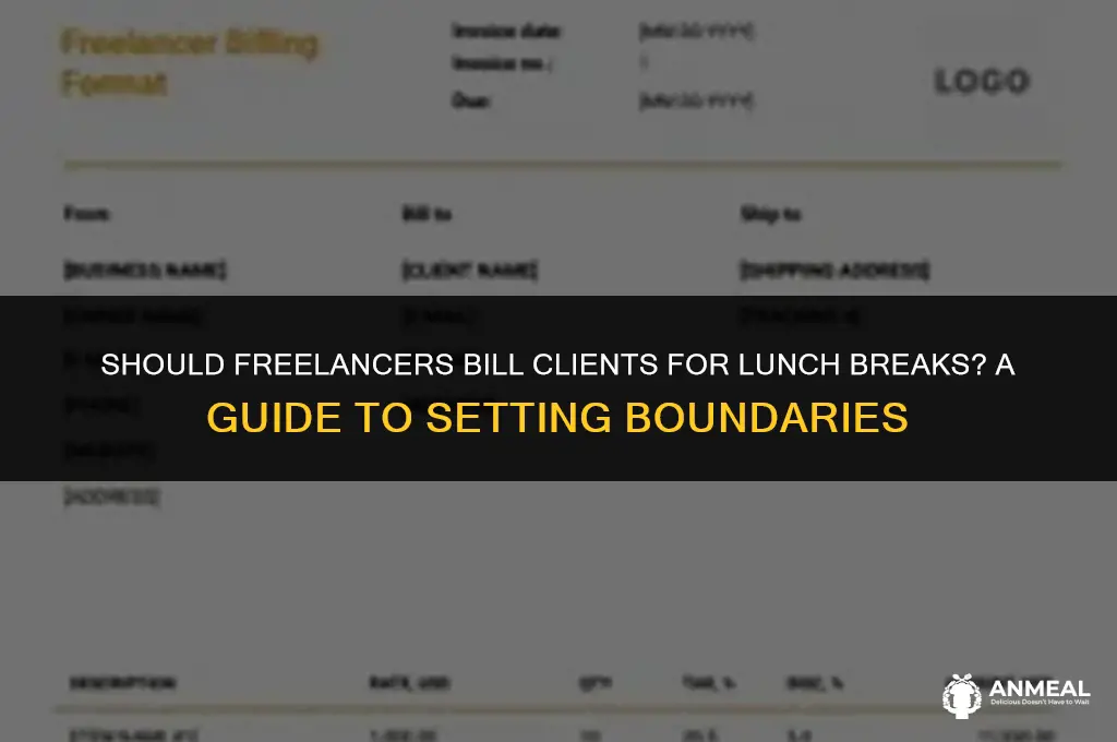do freelancers charge for lunch