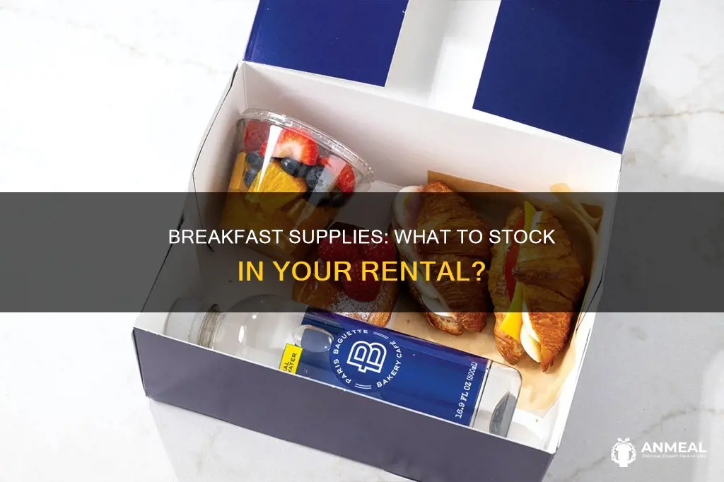 do i add breakfast stuff for my rental in supplies