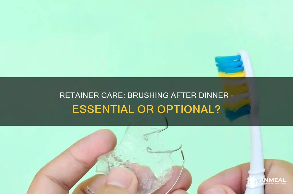 do i have to brush after dinner for retainers