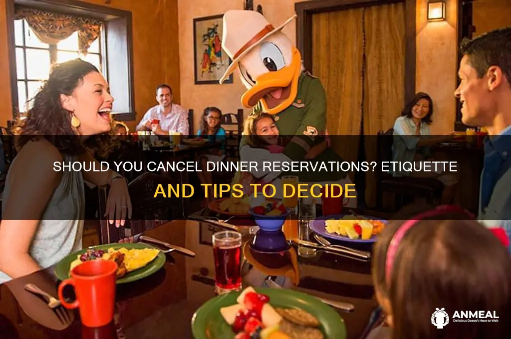 do i have to cancel dinner reservations