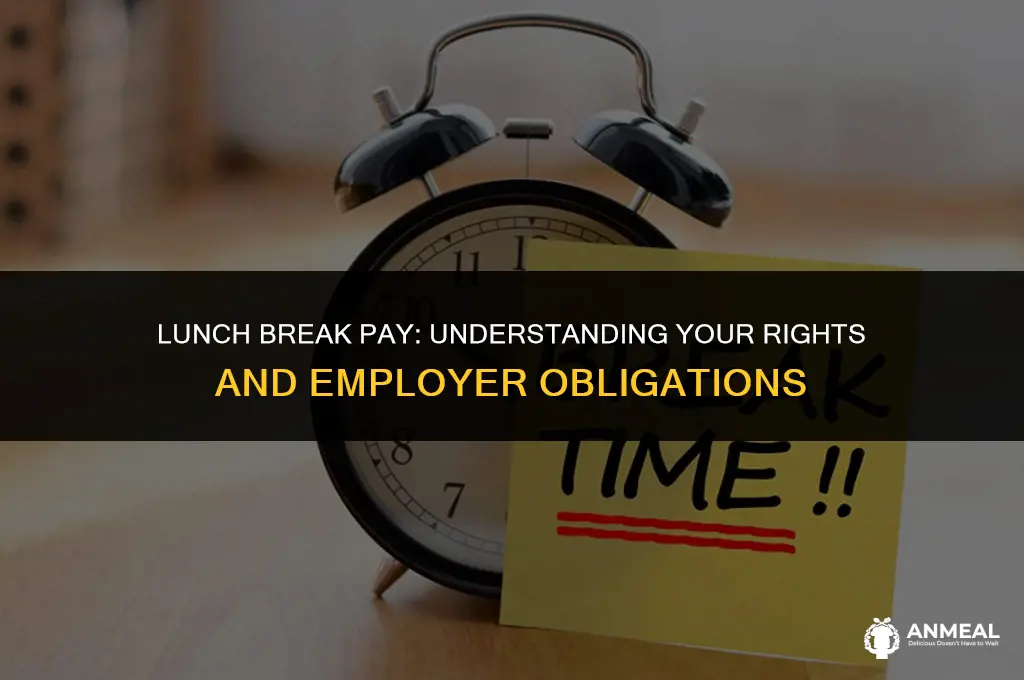 do i have to pay employees for lunch