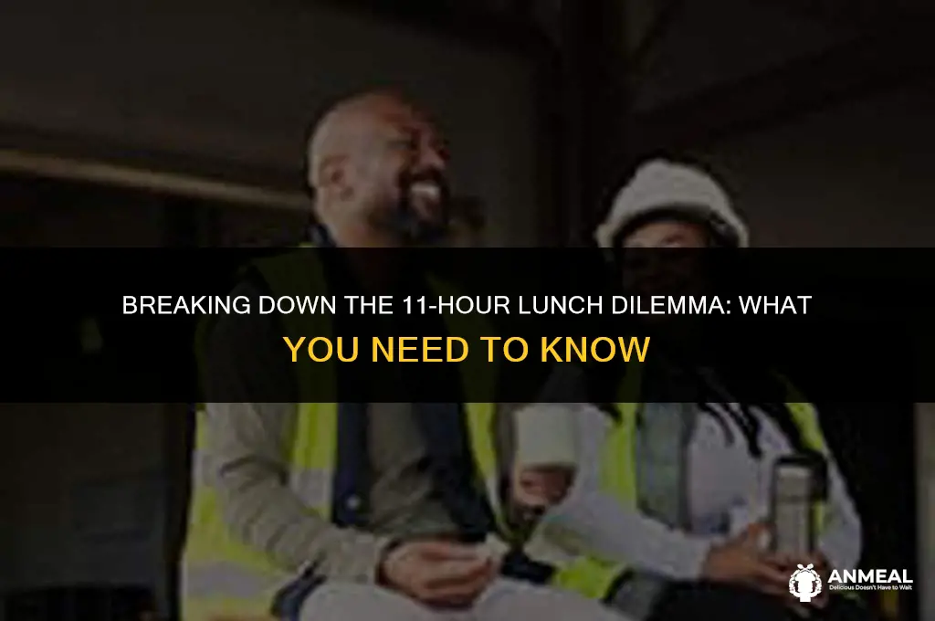 do i have to take lunch for 11 hours