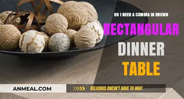 Comma Confusion: Brown Rectangular Dinner Table Grammar Guide