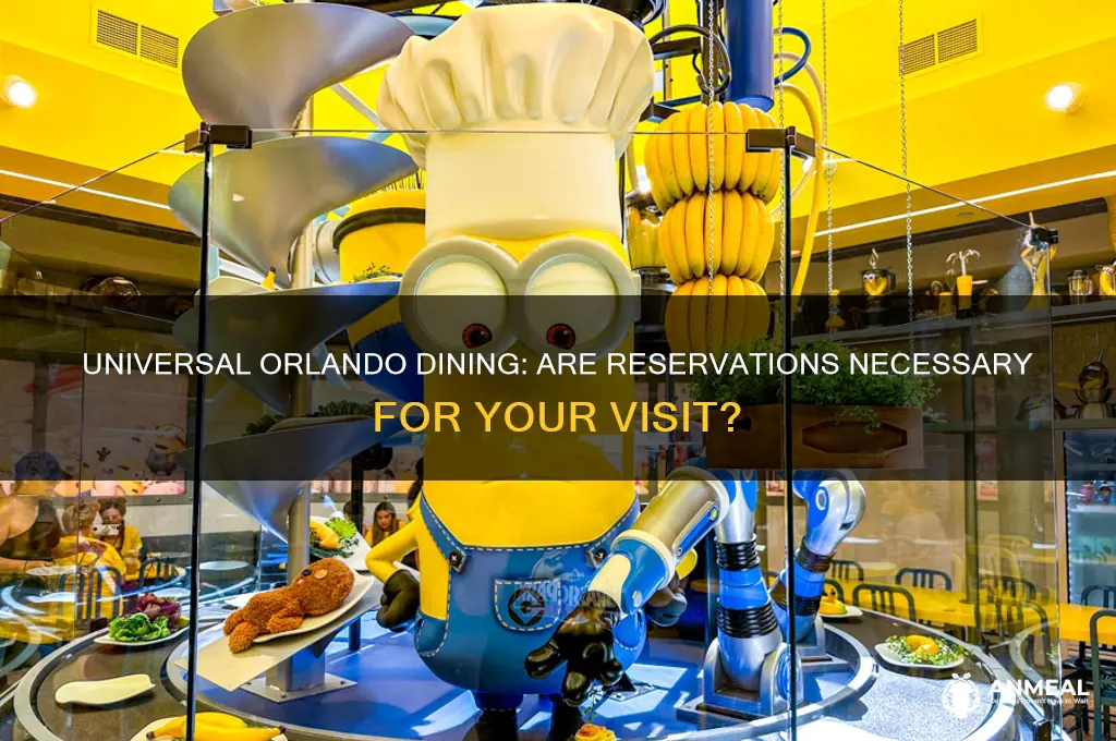 do i need dinner reservations at universal orlando