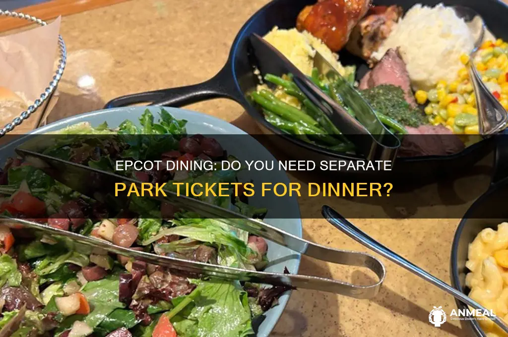 do i need sepearte prk tickets for dinner at epcot