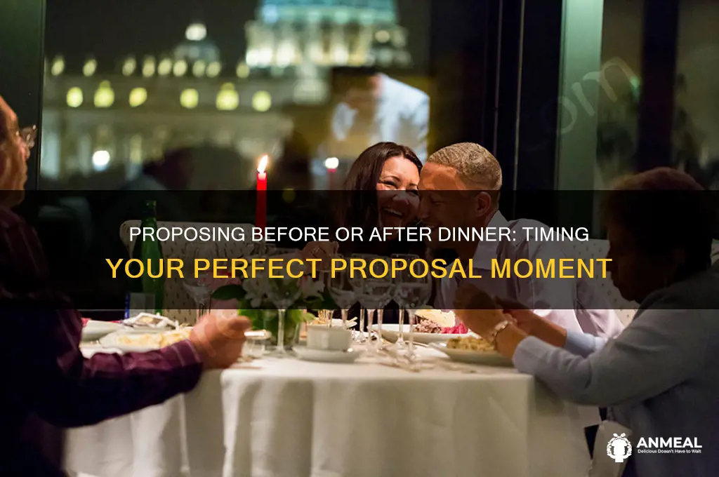 do i propose before or after dinner