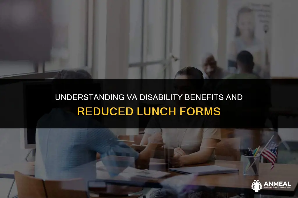do i report va disability on reduced lunch form
