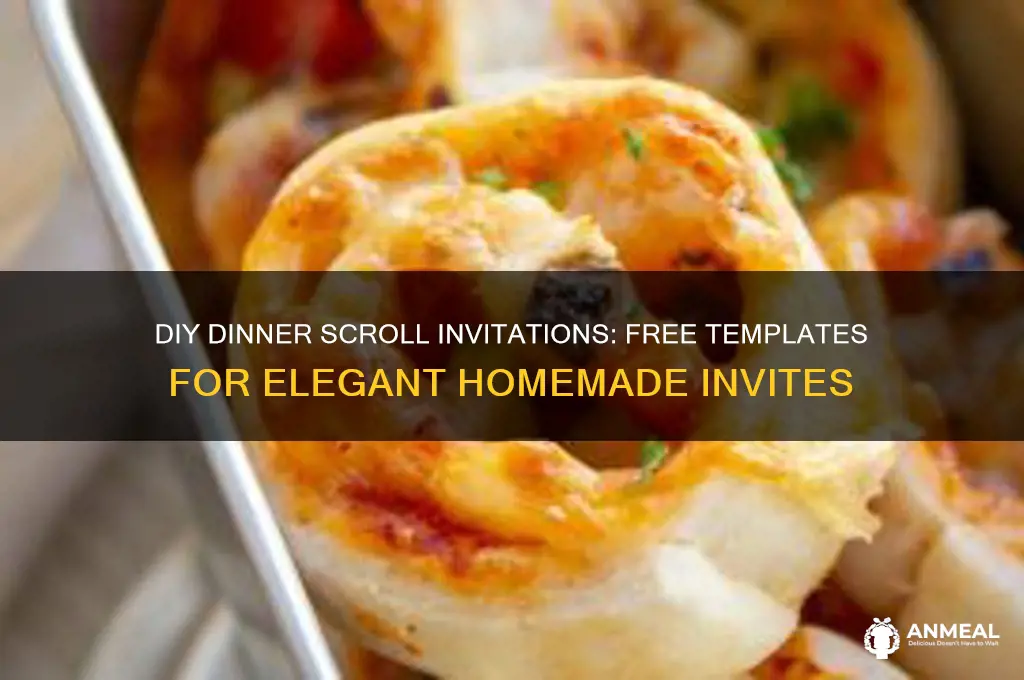 do it yourself dinner scroll invitations free templates