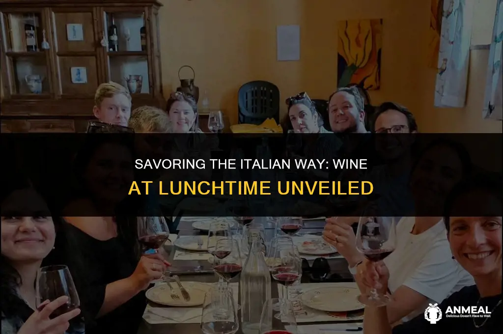 do italians drink wine at lunch