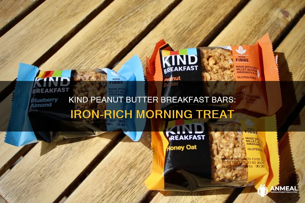 do kind peanut butter breakfast bars a source of iron