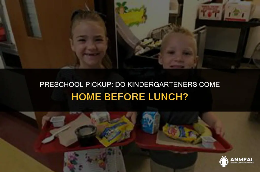 do kindegartners come home before lunch